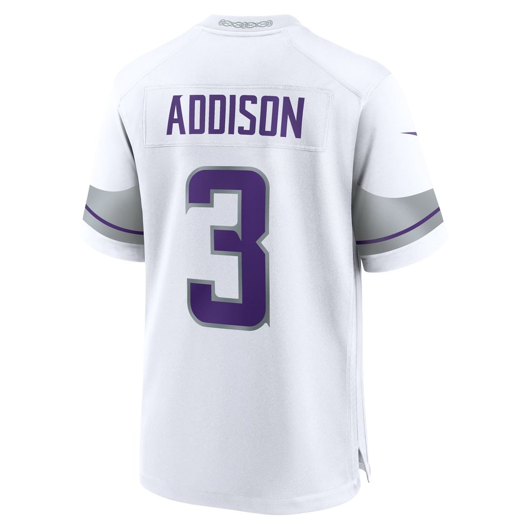Jordan Addison Minnesota Vikings Game Jersey - Purple