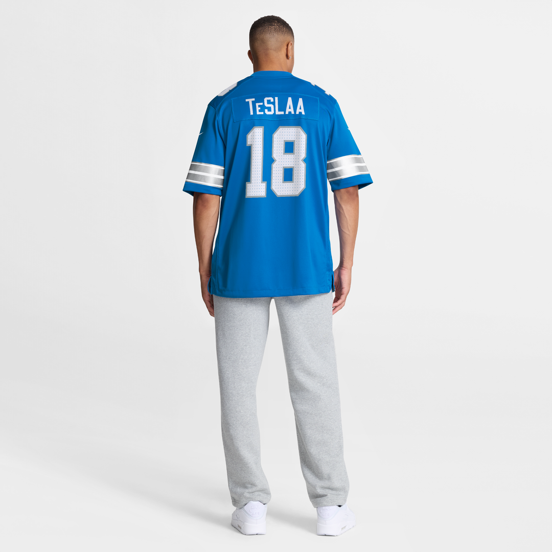 Isaac TeSlaa Detroit Lions Game Jersey - Blue
