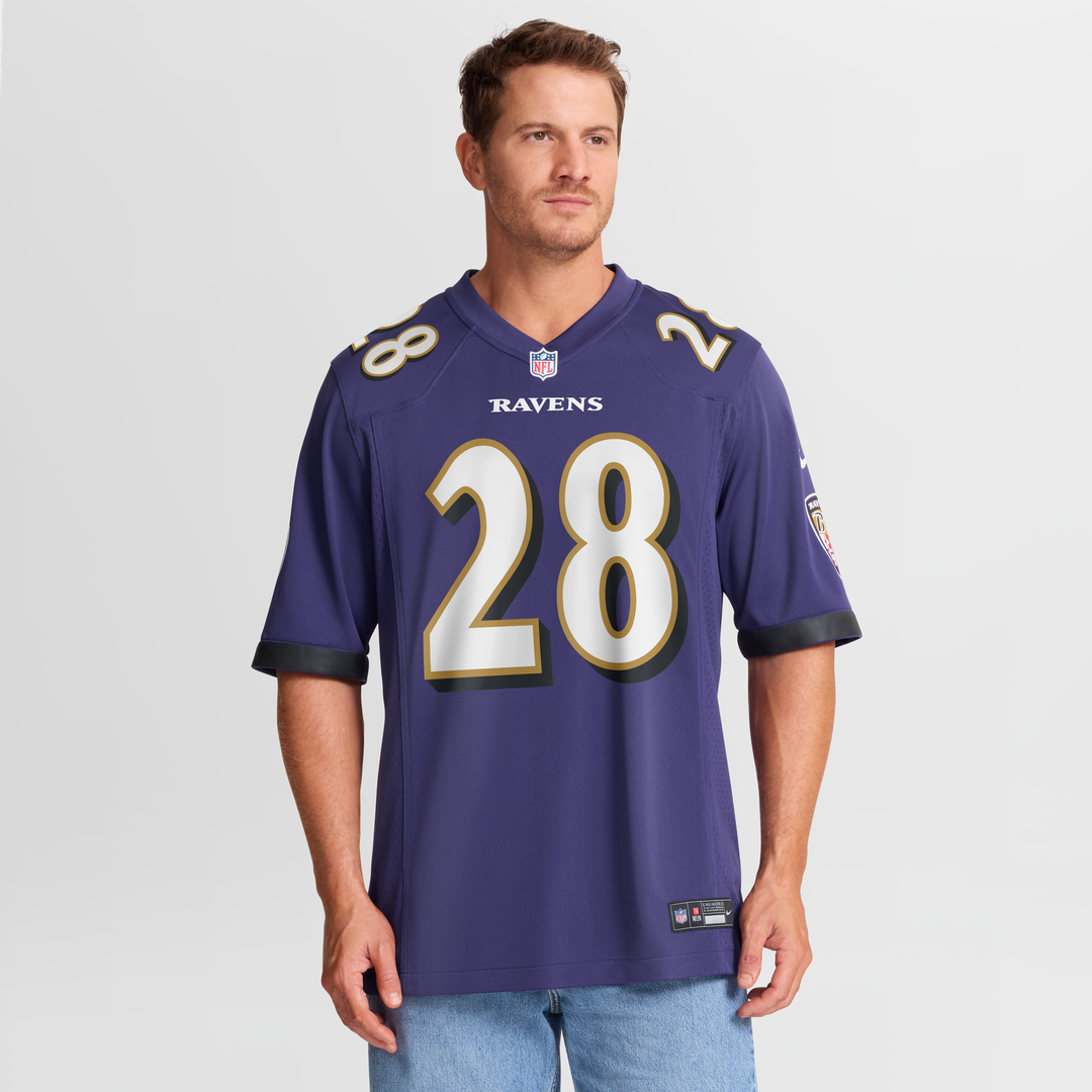 Taven Bryan Baltimore Ravens Game Jersey - Purple