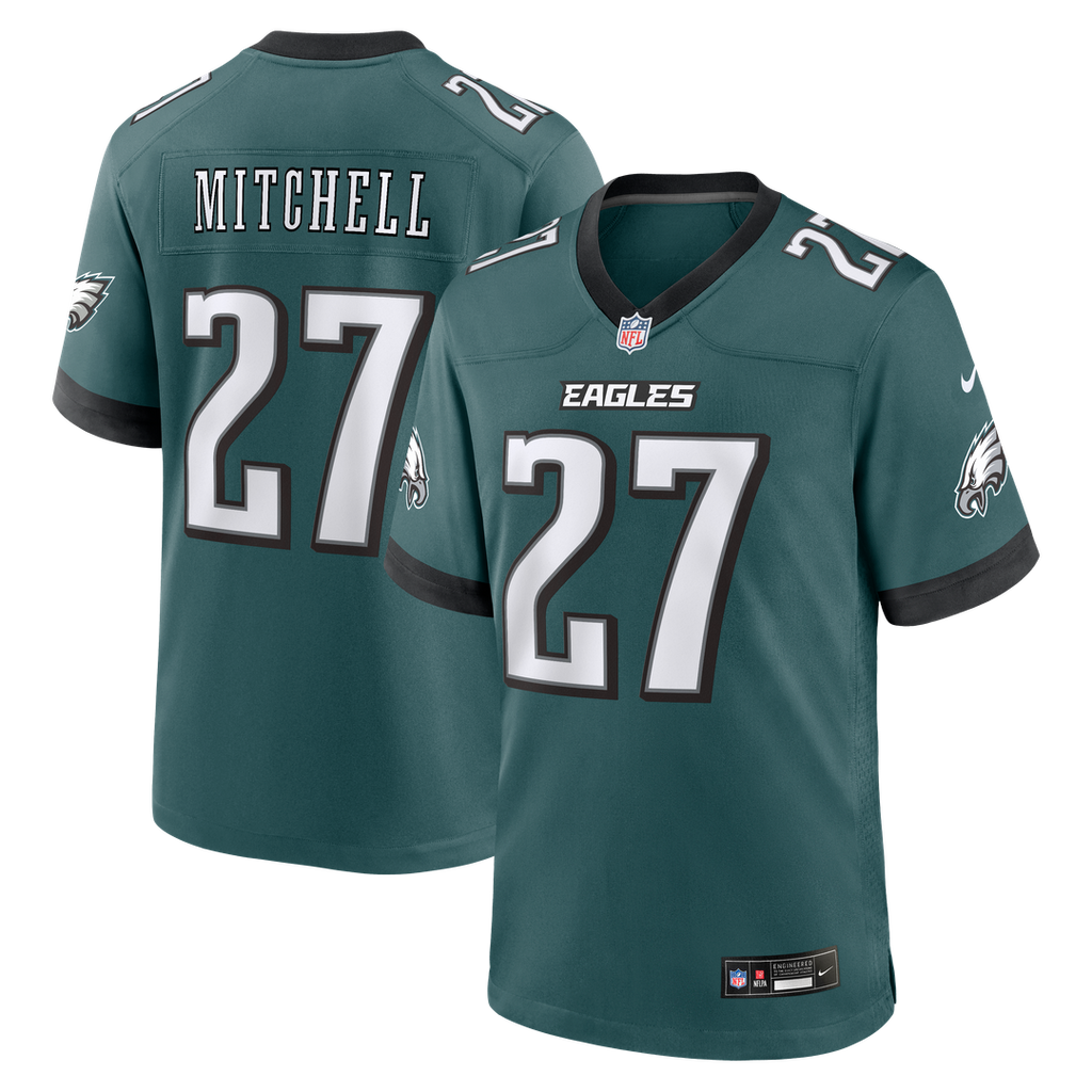 Quinyon Mitchell Philadelphia Eagles Game Jersey - Midnight Green