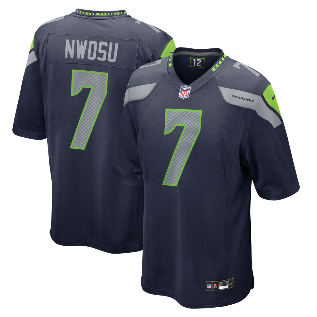 Uchenna Nwosu Seattle Seahawks Game Jersey - College Navy