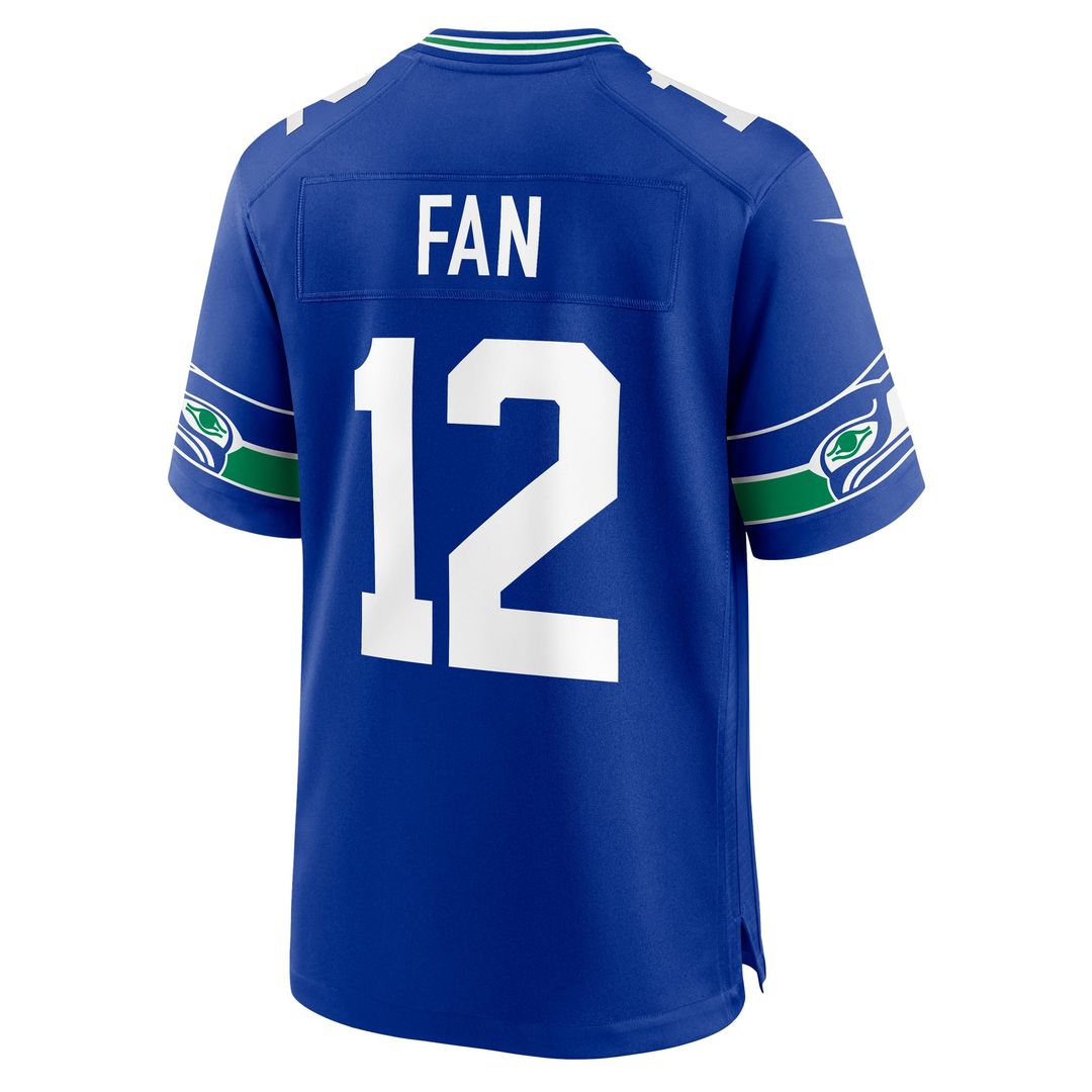 12s Seattle Seahawks Throwback Game Jersey - Royal Blue