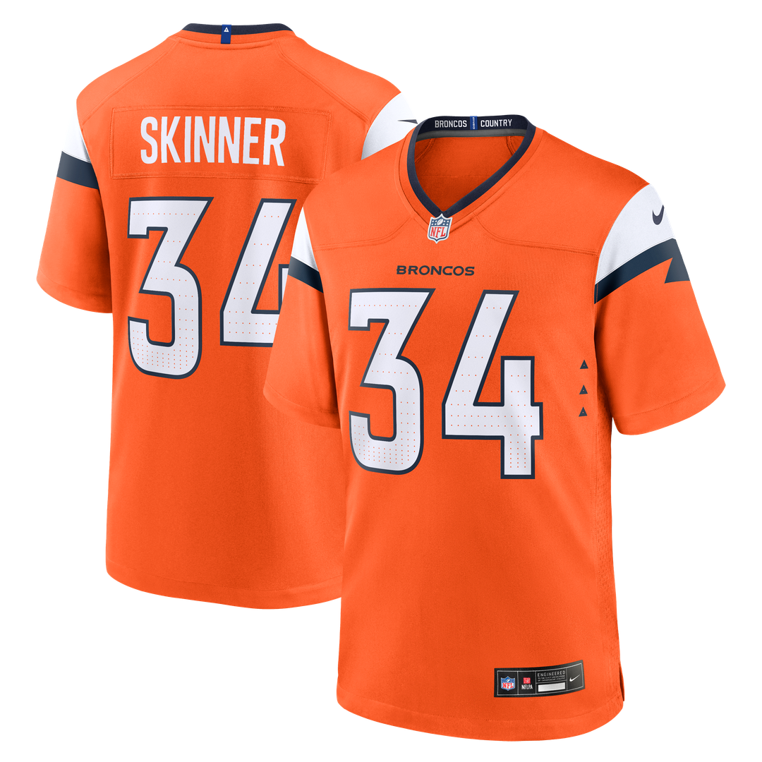 JL Skinner Denver Broncos Game Jersey - Orange
