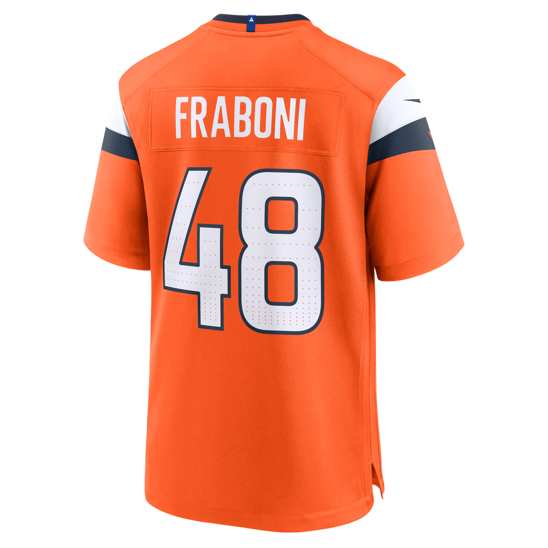 Mitchell Fraboni Denver Broncos Game Jersey - Orange