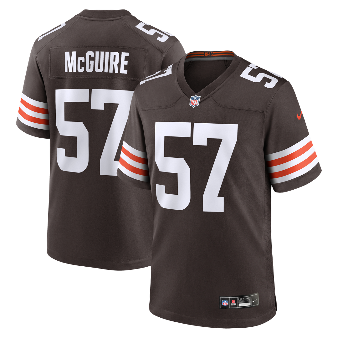 Isaiah McGuire Cleveland Browns Game Jersey - Brown