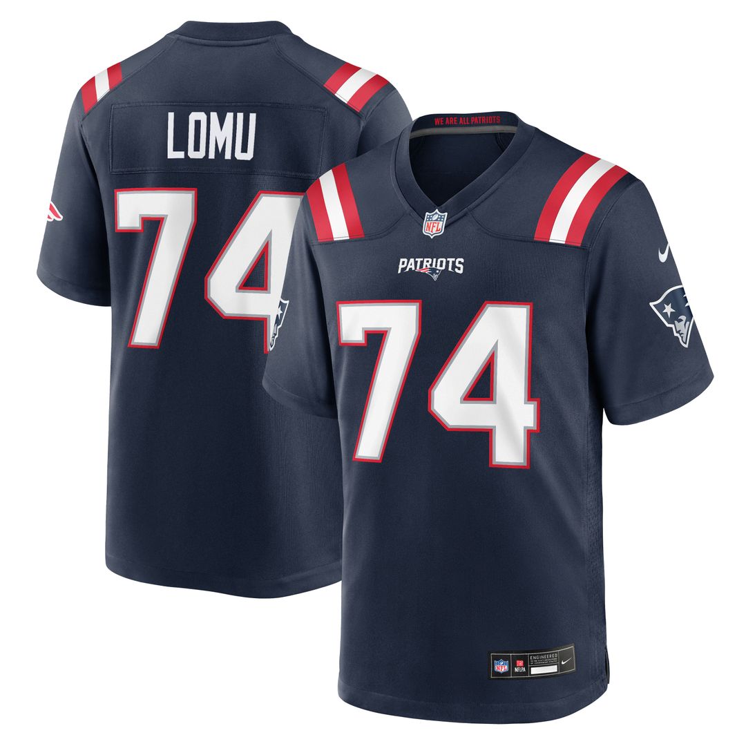Caleb Lomu New England Patriots Game Jersey - Navy