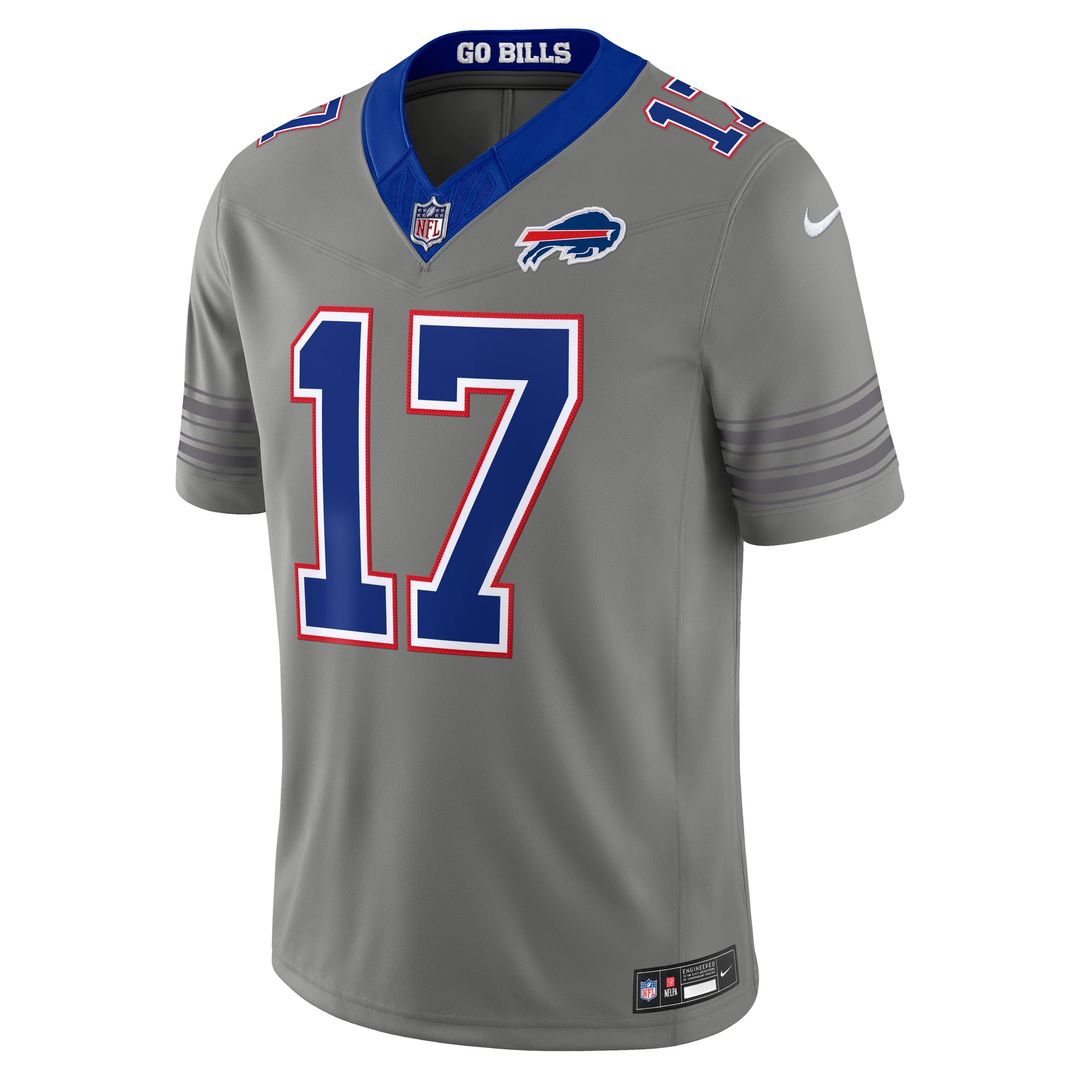 Josh Allen Buffalo Bills Nickel City Vapor F.U.S.E. Stitched Limited Jersey - Gray