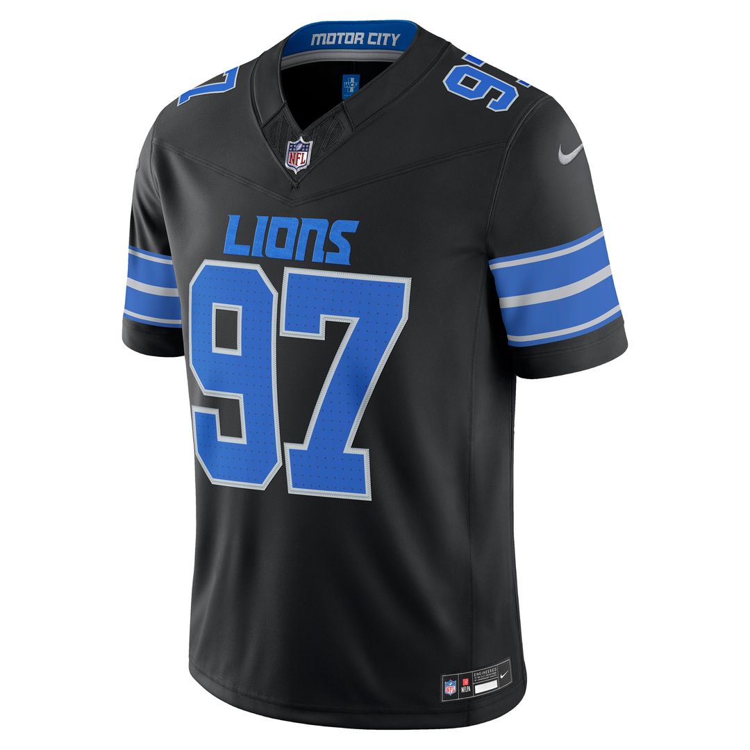 Aidan Hutchinson Detroit Lions Alternate Vapor F.U.S.E. Stitched Limited Jersey - Black