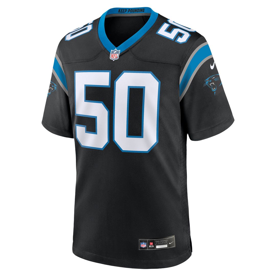 Robert Hunt Carolina Panthers Game Jersey - Black
