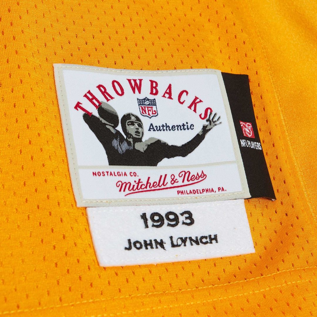 John Lynch Tampa Bay Buccaneers 1993 Authentic Throwback Jersey - Orange