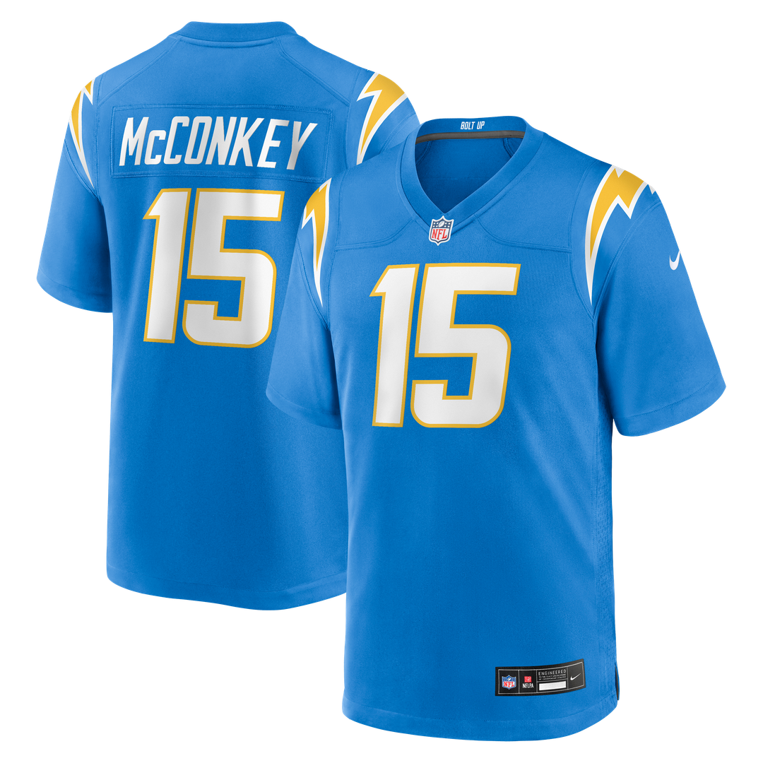 Ladd McConkey Los Angeles Chargers Game Jersey - Powder Blue
