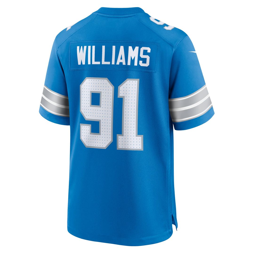 Tyleik Williams Detroit Lions Game Jersey - Blue