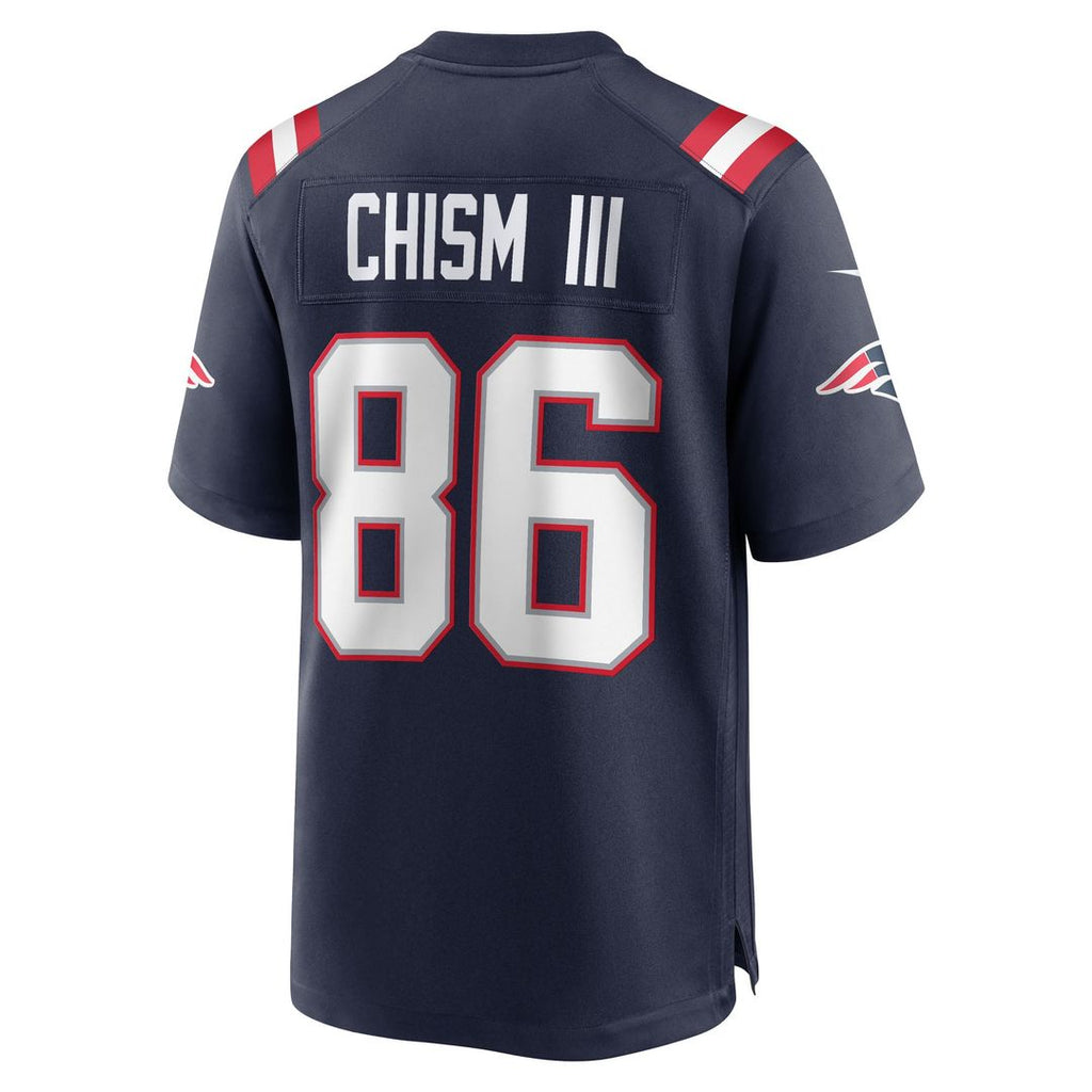 Efton Chism III New England Patriots Game Jersey - Navy