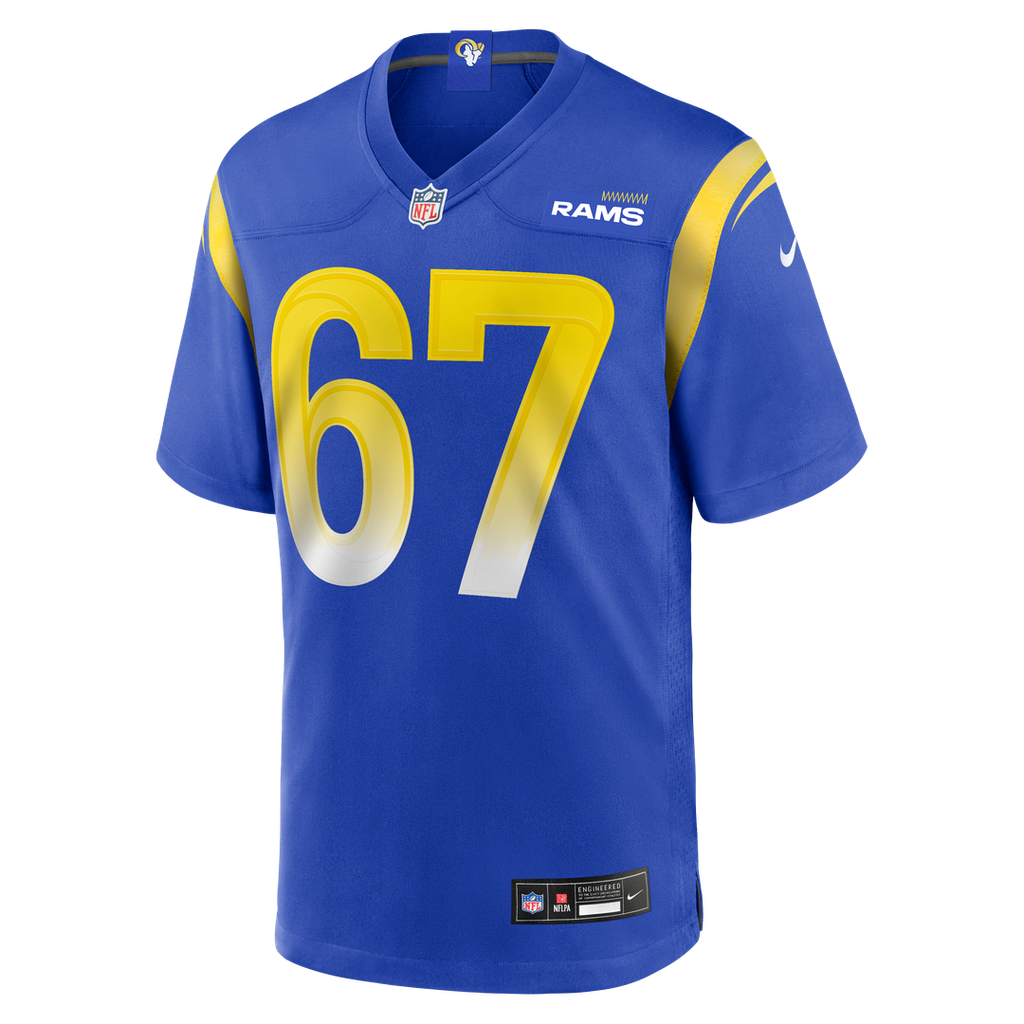 Justin Dedich Los Angeles Rams Game Jersey - Royal Blue