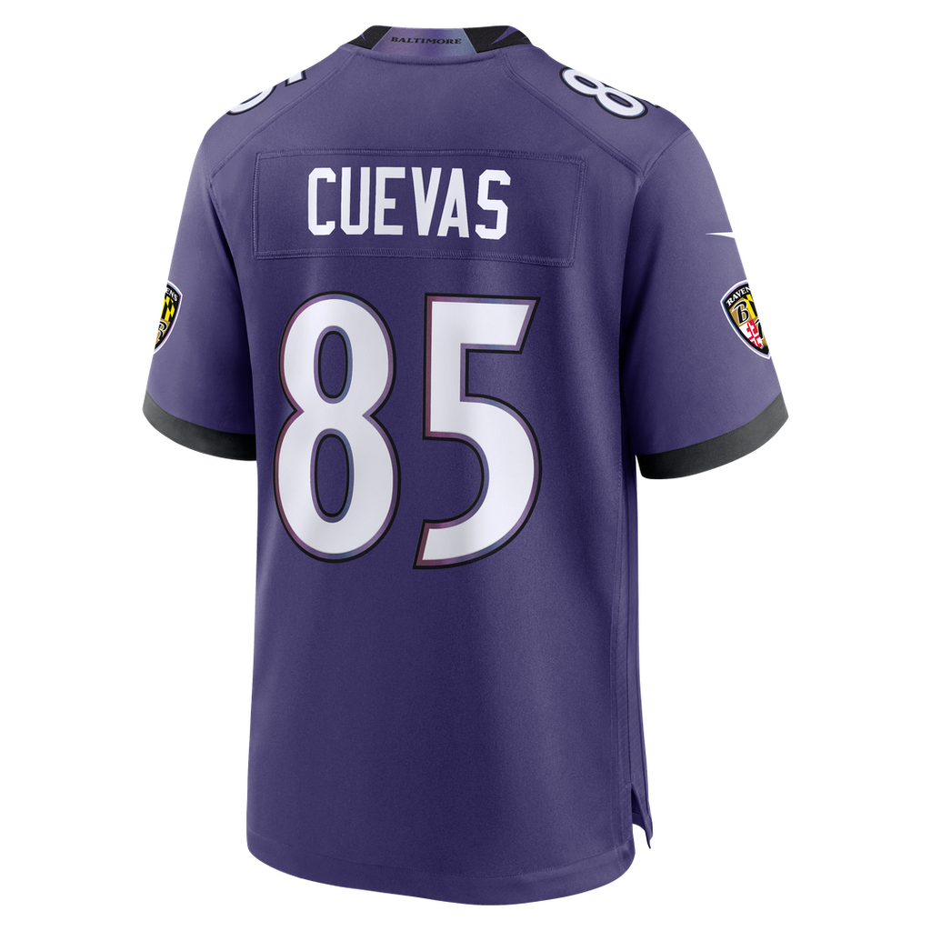 Josh Cuevas Baltimore Ravens Game Jersey - Purple