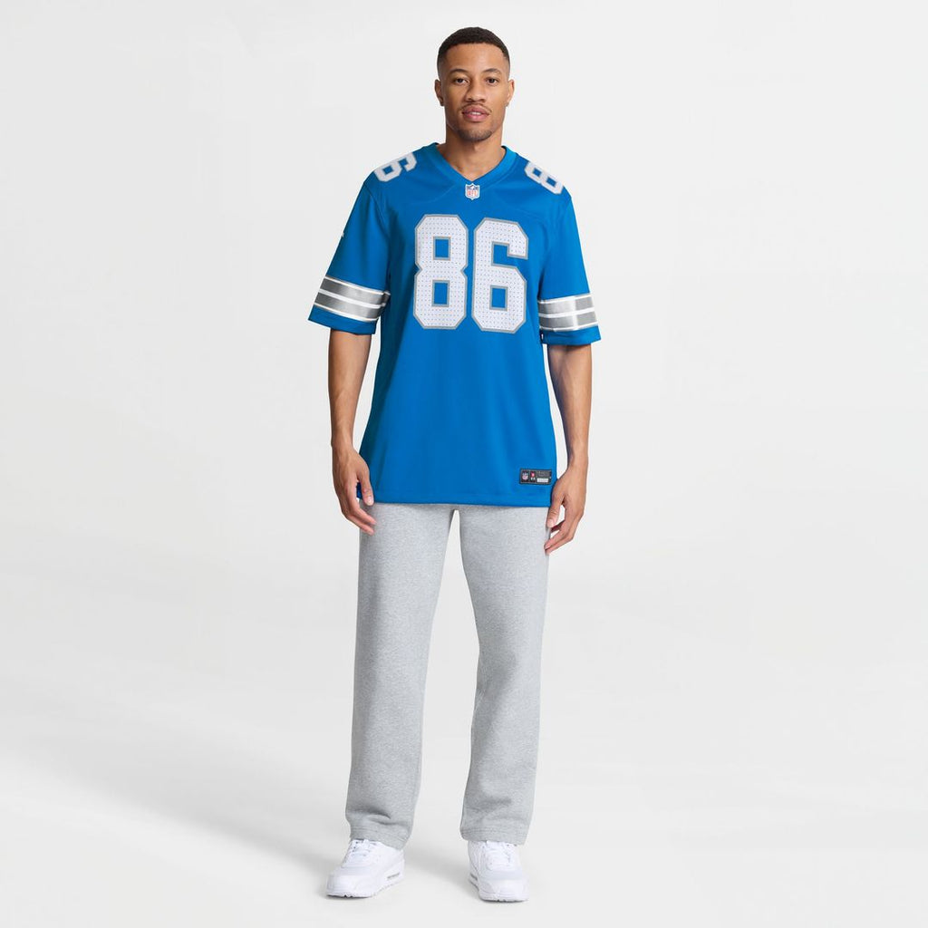 Anthony Firkser Detroit Lions Game Jersey - Blue