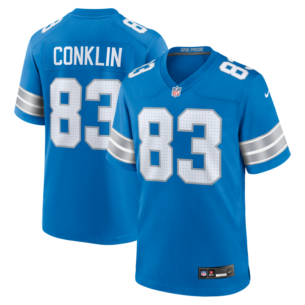 Tyler Conklin Detroit Lions Game Jersey - Blue