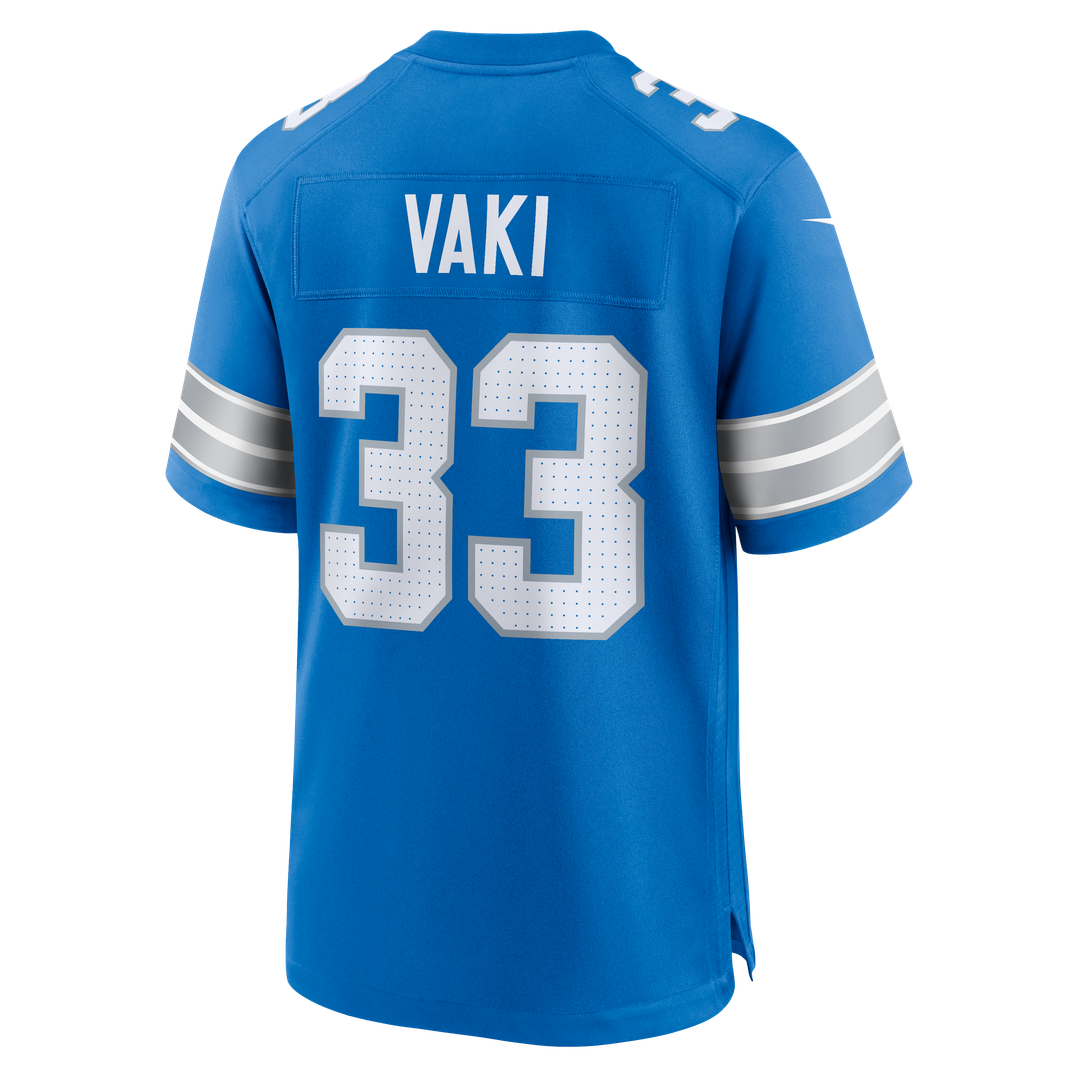 Sione Vaki Detroit Lions Game Jersey - Blue