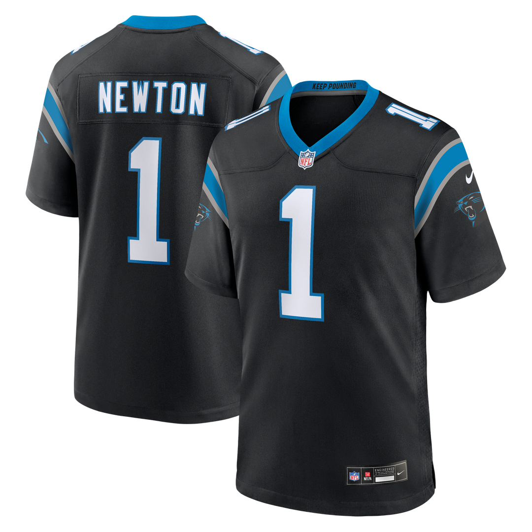 Cam Newton Carolina Panthers Team Game Jersey - Black