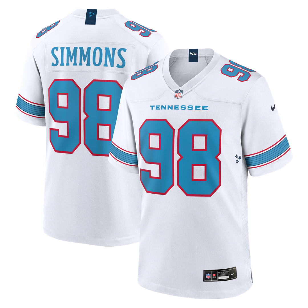 Jeffery Simmons Tennessee Titans Game Jersey - Light Blue
