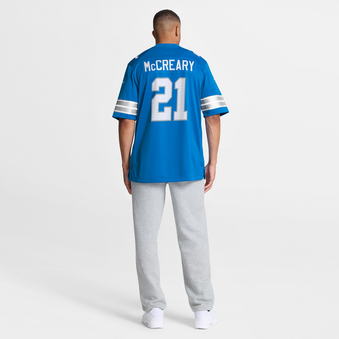 Roger McCreary Detroit Lions Game Jersey - Blue