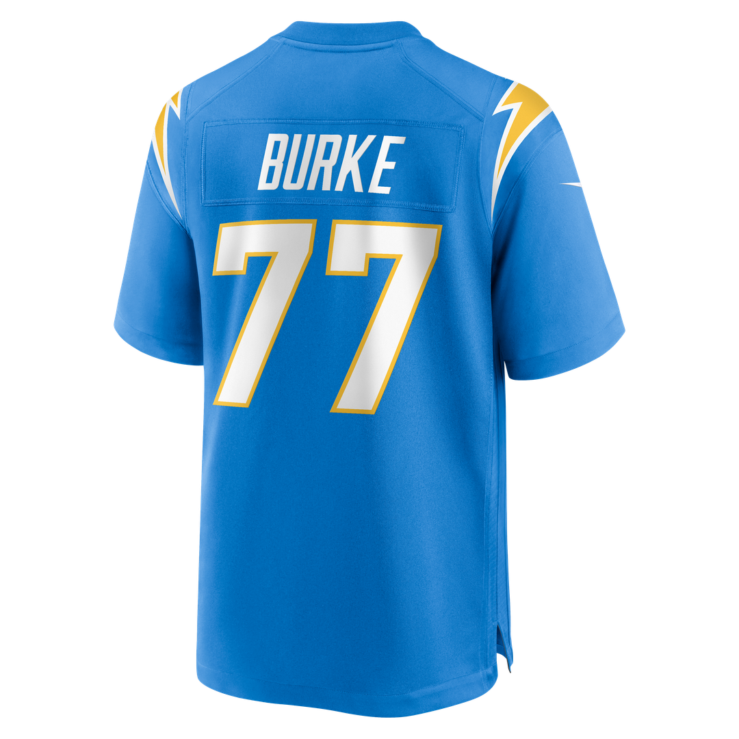 Travis Burke Los Angeles Chargers Game Jersey - Powder Blue