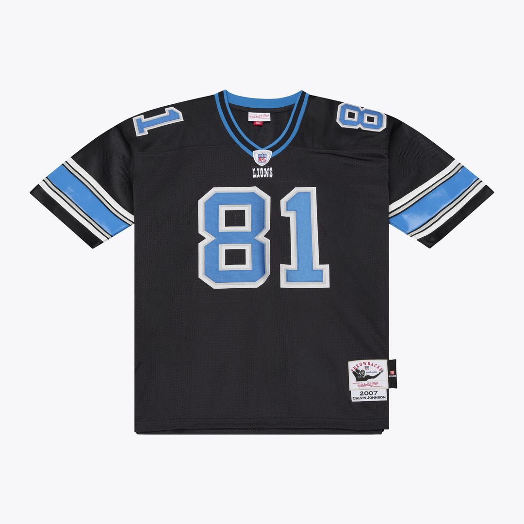 Calvin Johnson Detroit Lions 2007 Authentic Throwback Jersey - Black