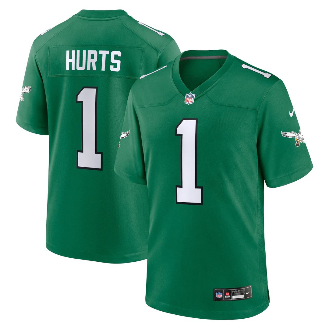 Jalen Hurts Philadelphia Eagles Alternate Game Jersey - Kelly Green