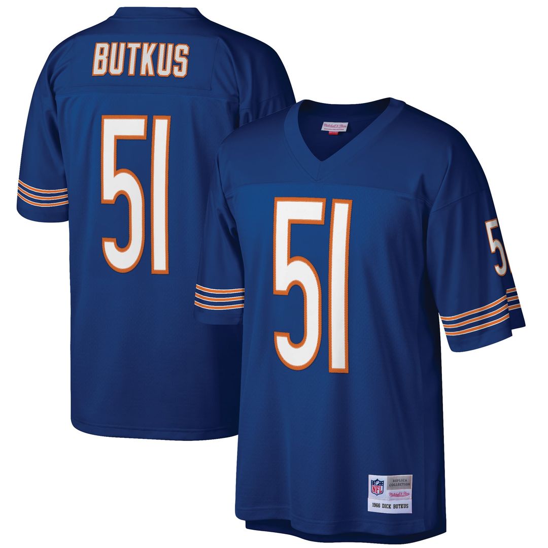 Dick Butkus Chicago Bears Legacy Replica Jersey - Navy