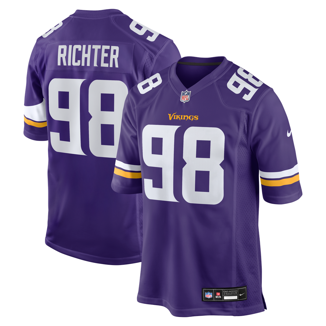 Bo Richter Minnesota Vikings Game Jersey - Purple