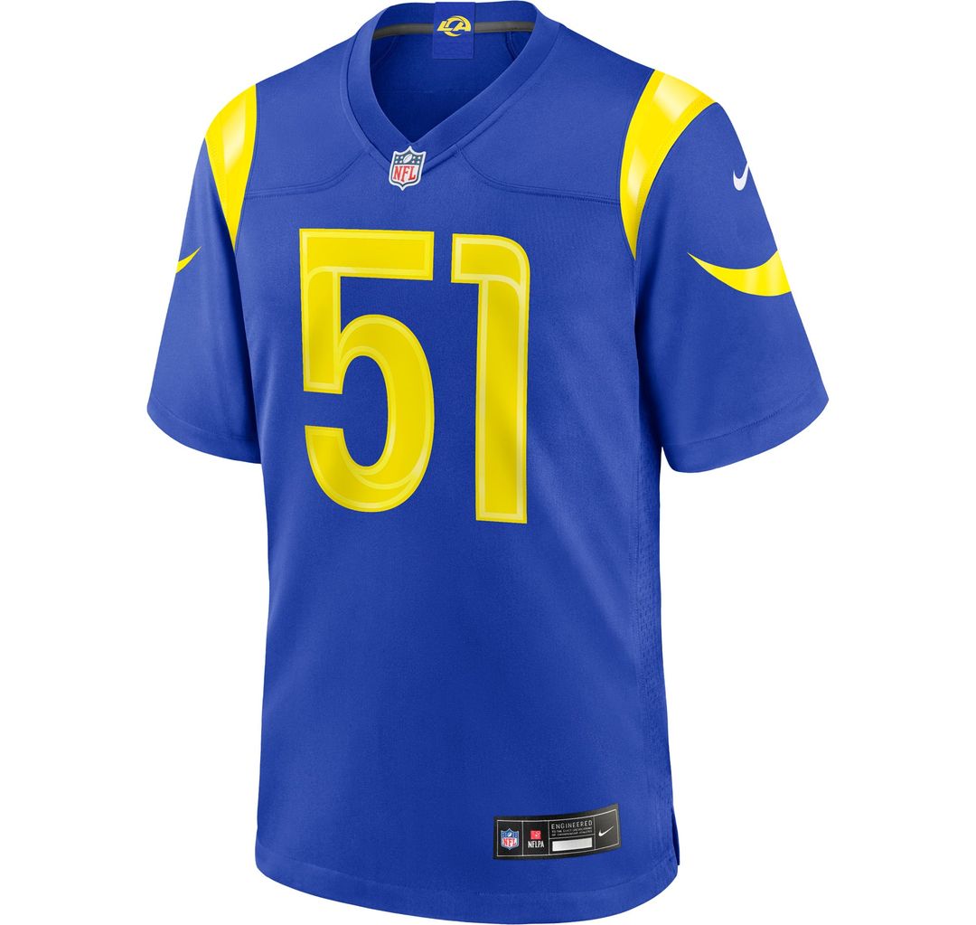 Eddie Walls III Los Angeles Rams Game Jersey - Royal Blue