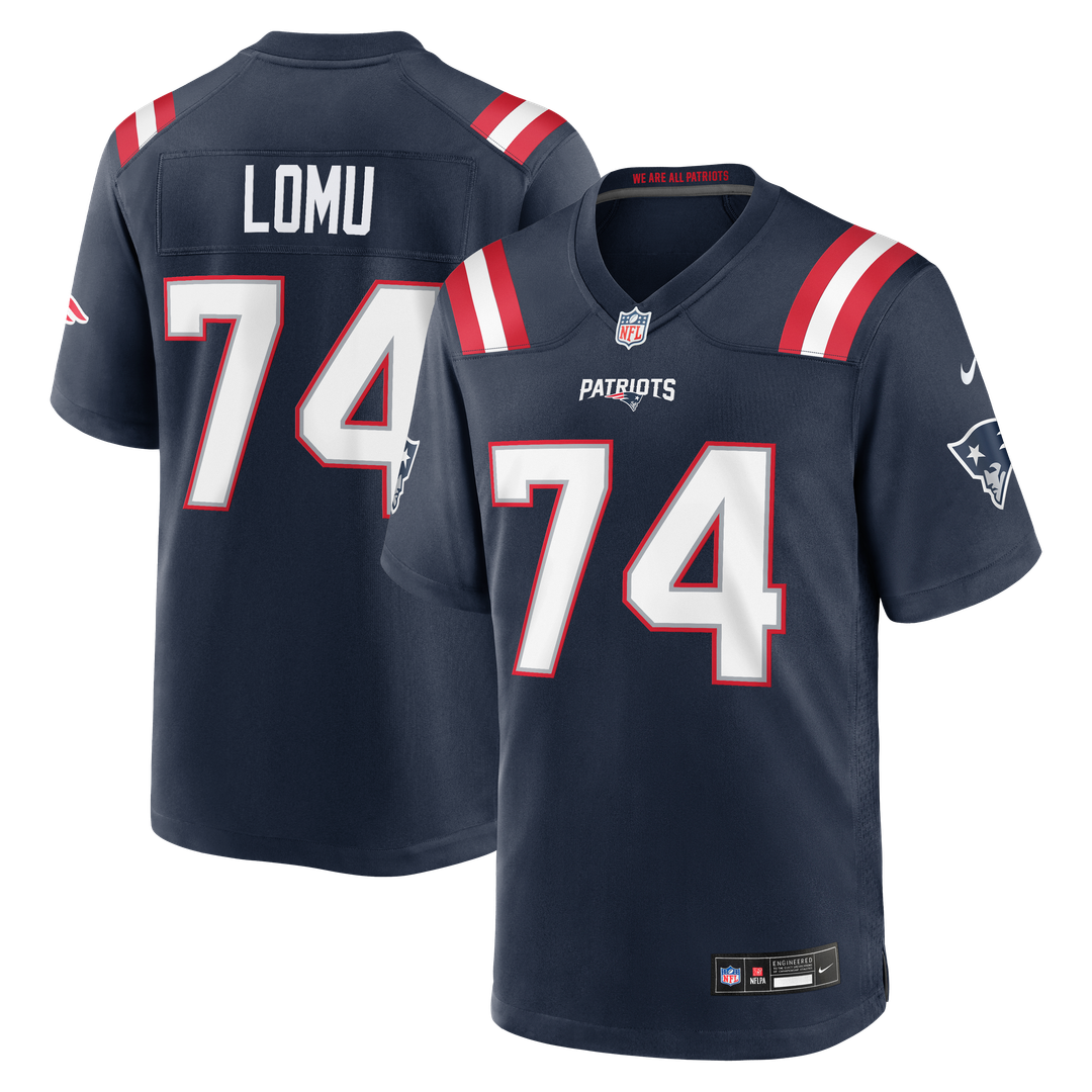 Caleb Lomu New England Patriots Game Jersey - Navy