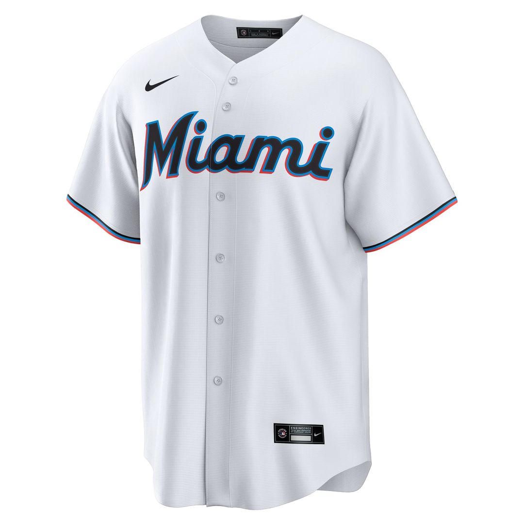 Miami Marlins Xavier Edwards Nike White Home Replica Jersey