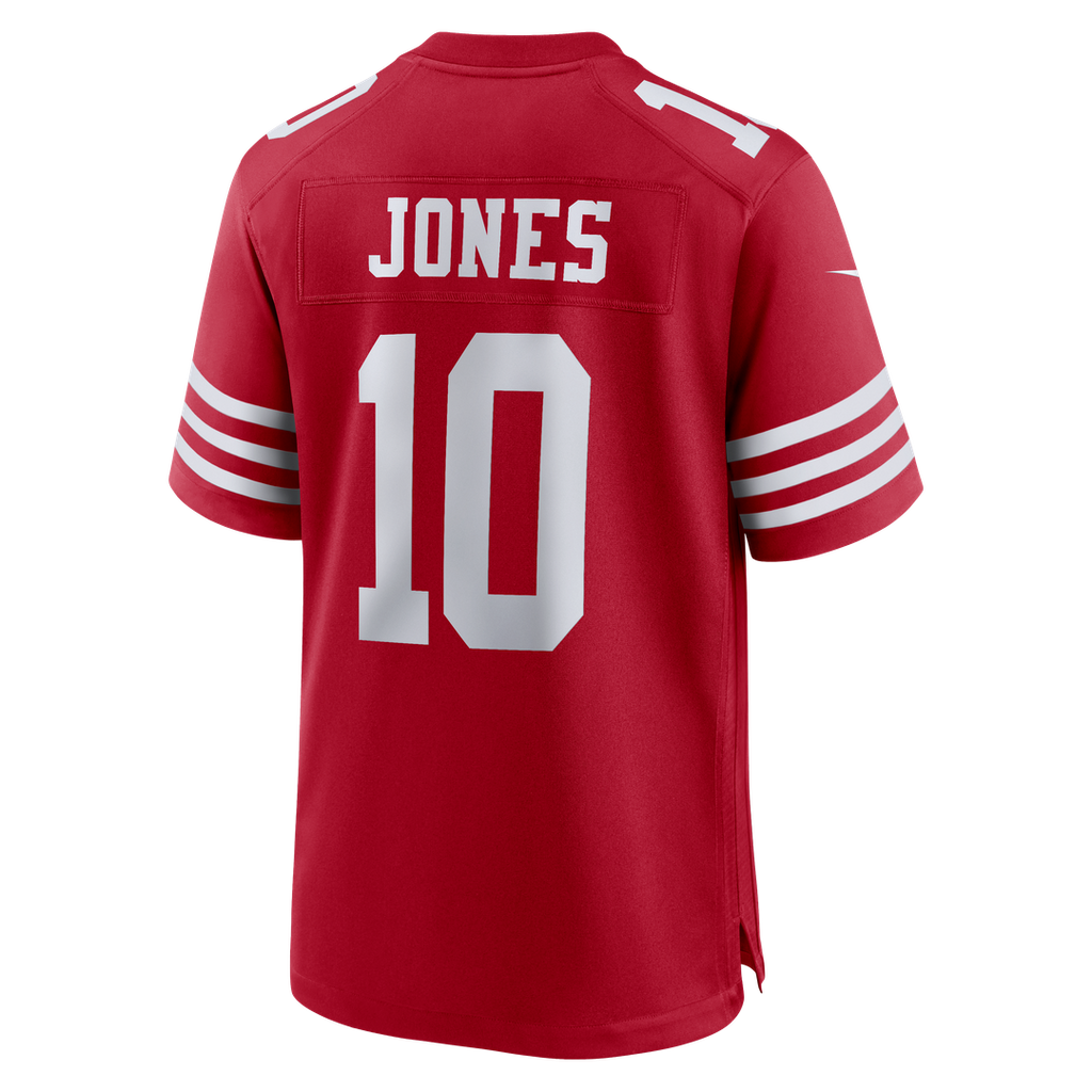 Mac Jones San Francisco 49ers Game Jersey - Scarlet