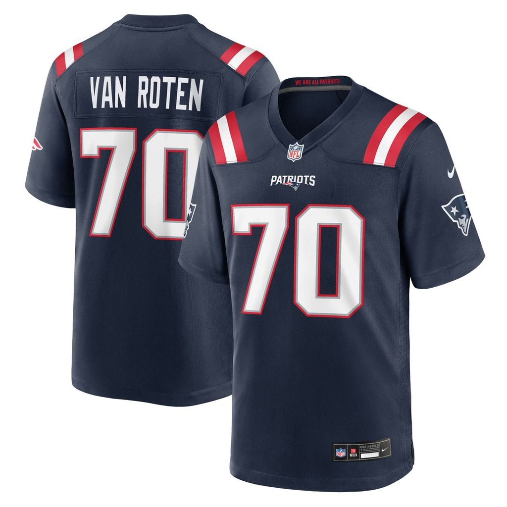 Greg Van Roten New England Patriots Game Jersey - Navy