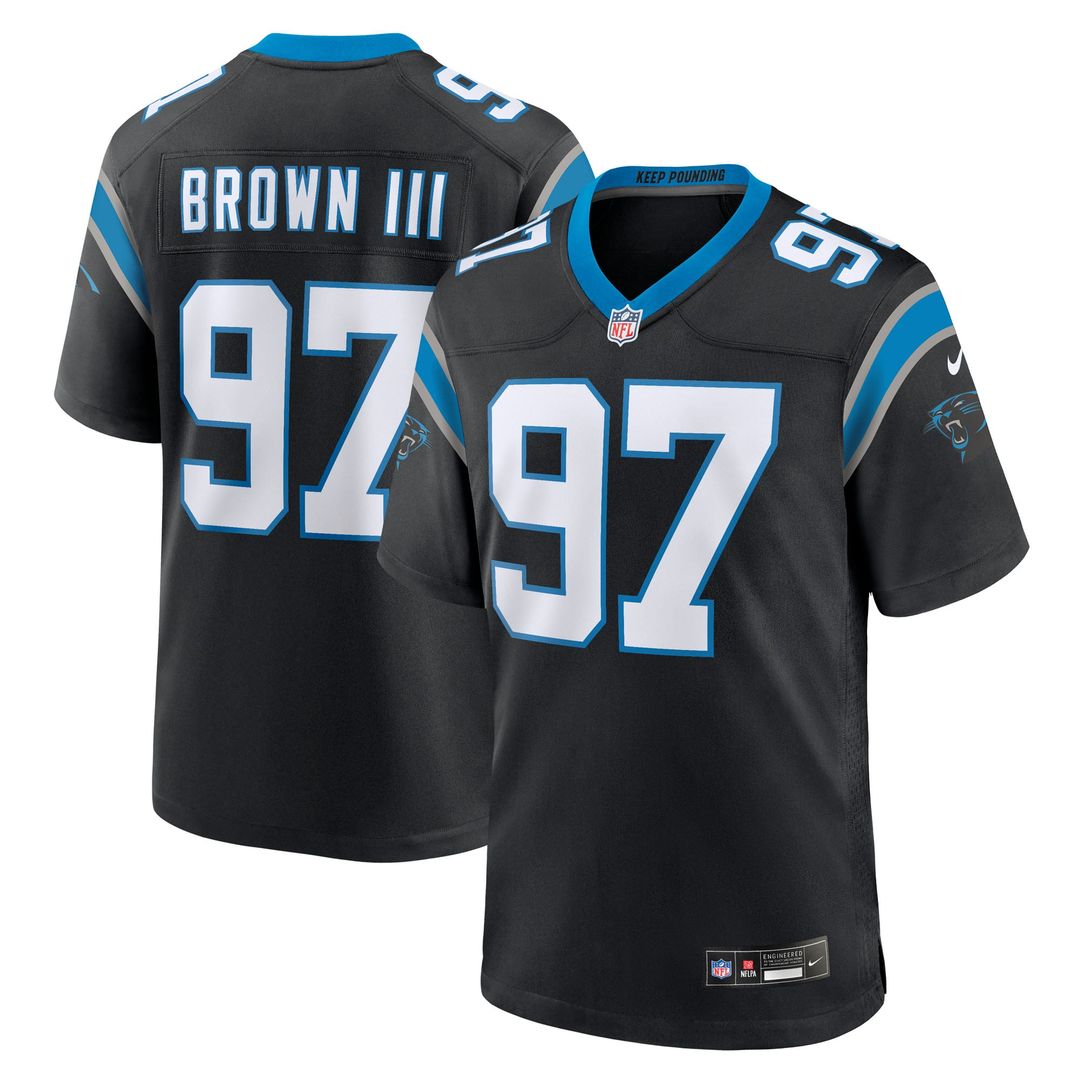 Bobby Brown III Carolina Panthers Game Jersey - Black
