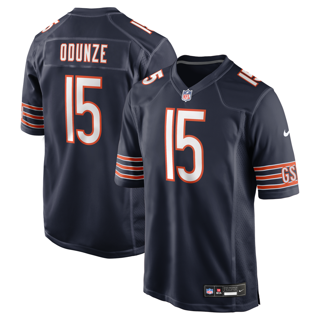 Rome Odunze Chicago Bears Game Jersey - Navy