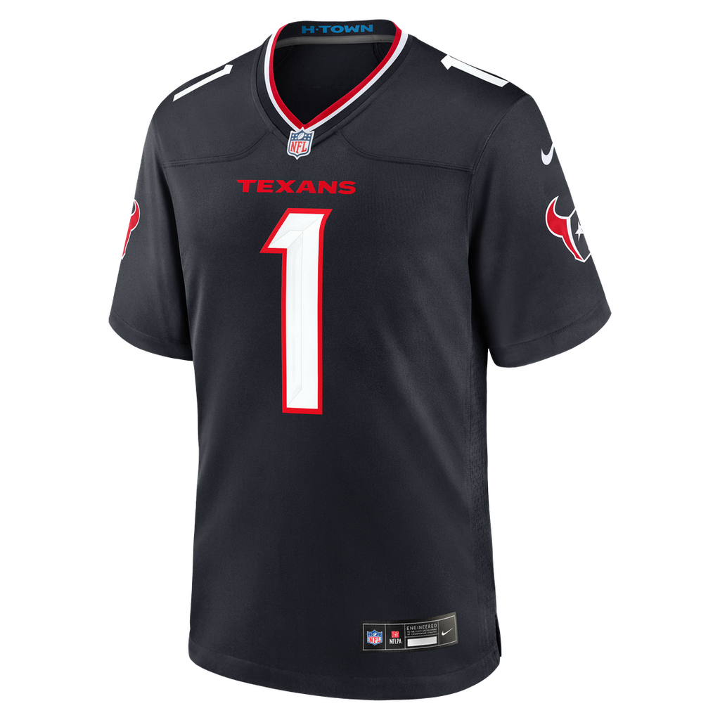 Houston Texans #1 Dad Game Jersey - Navy
