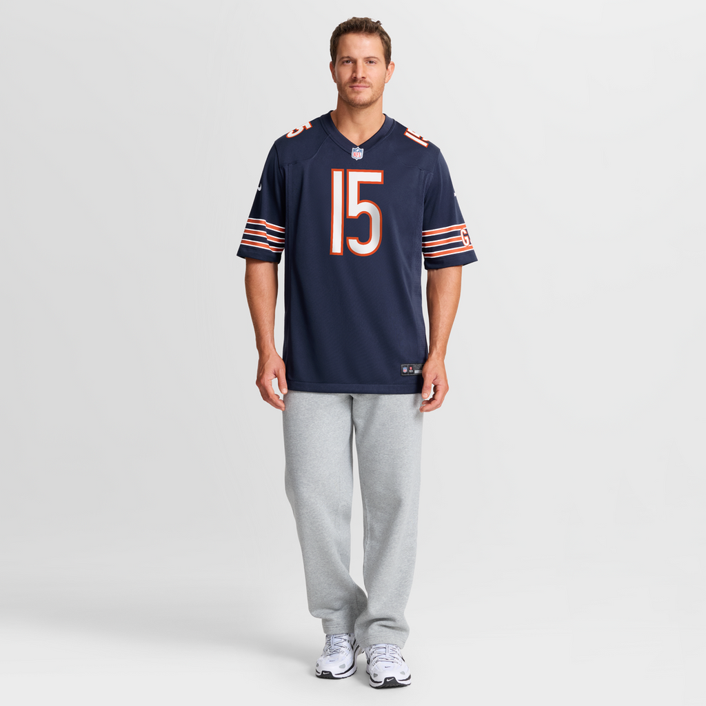 Rome Odunze Chicago Bears Game Jersey - Navy