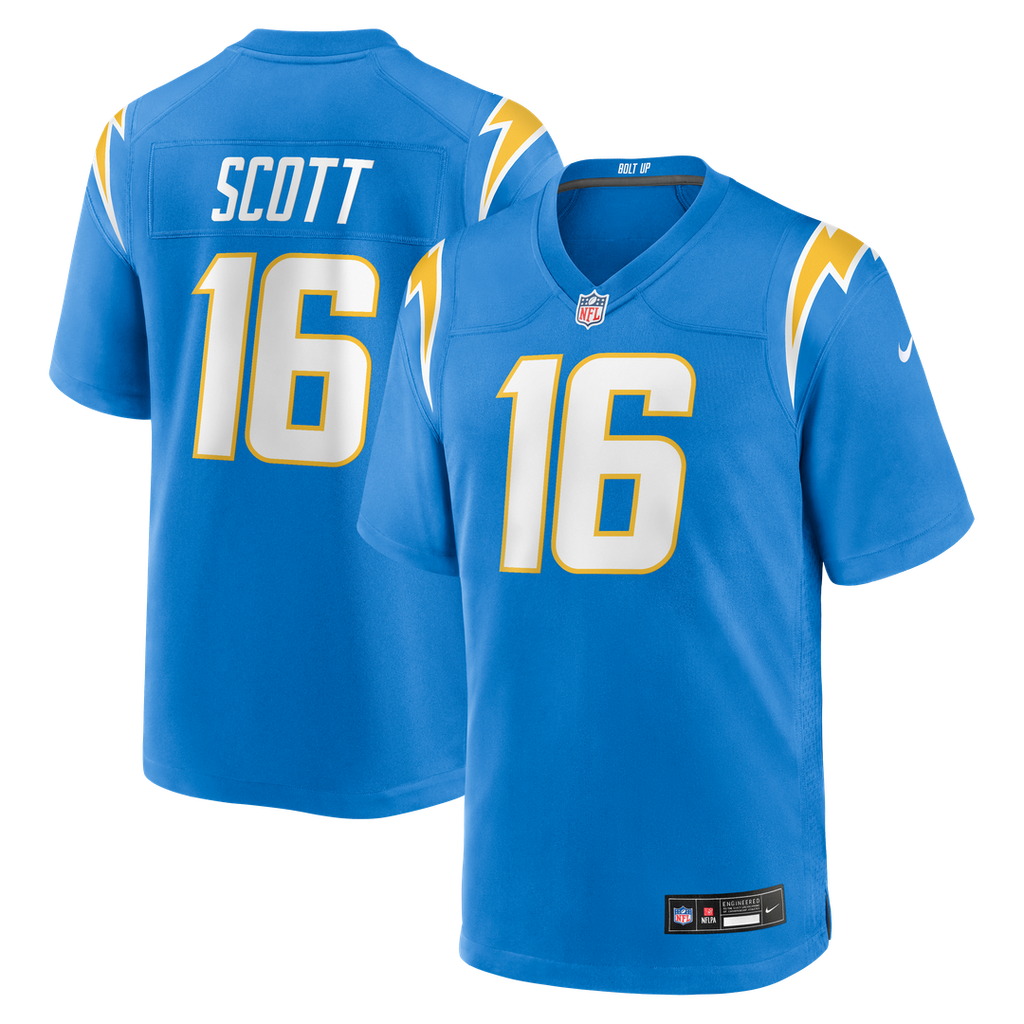 JK Scott Los Angeles Chargers Game Jersey - Powder Blue
