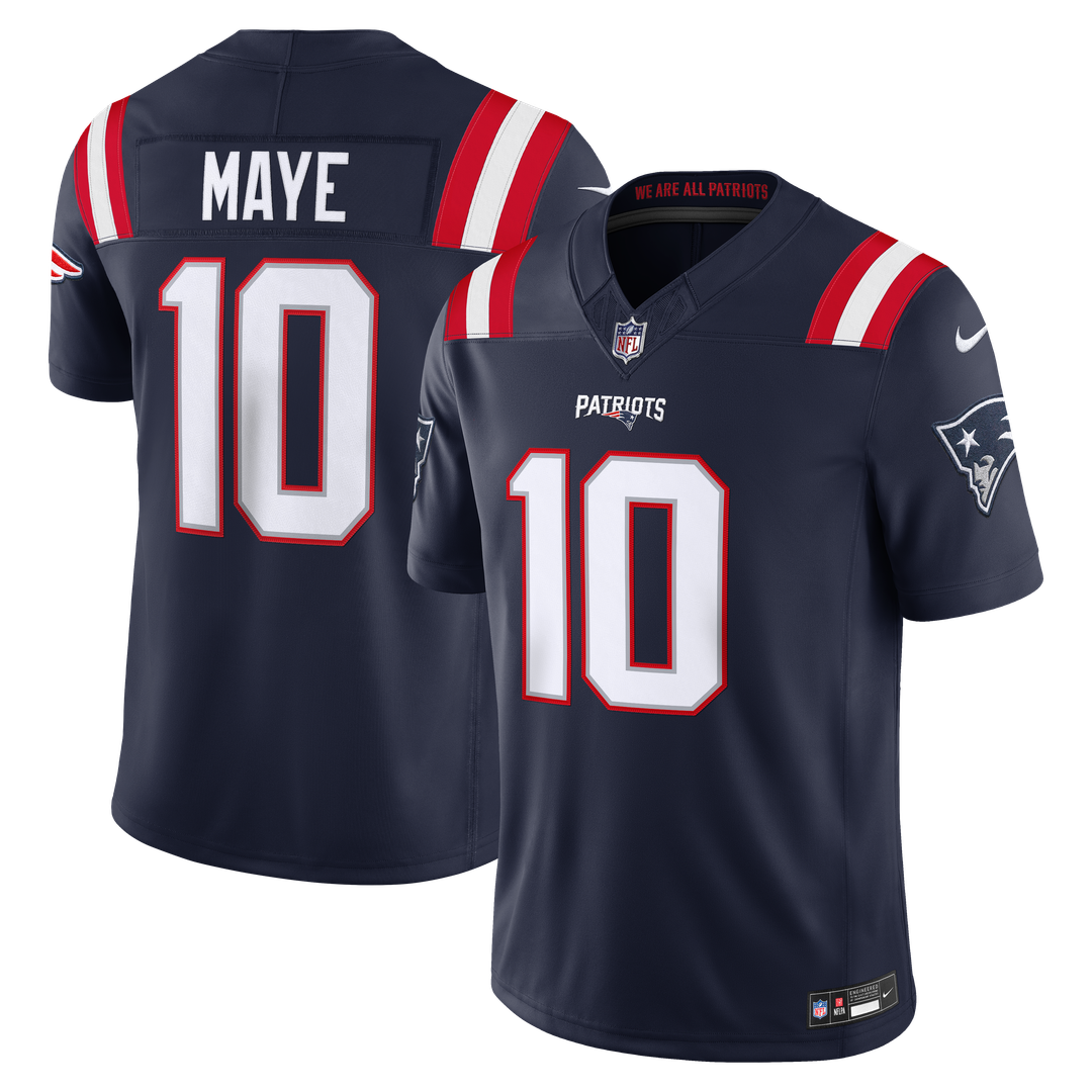 Drake Maye New England Patriots Vapor F.U.S.E. Stitched Limited Jersey - Navy