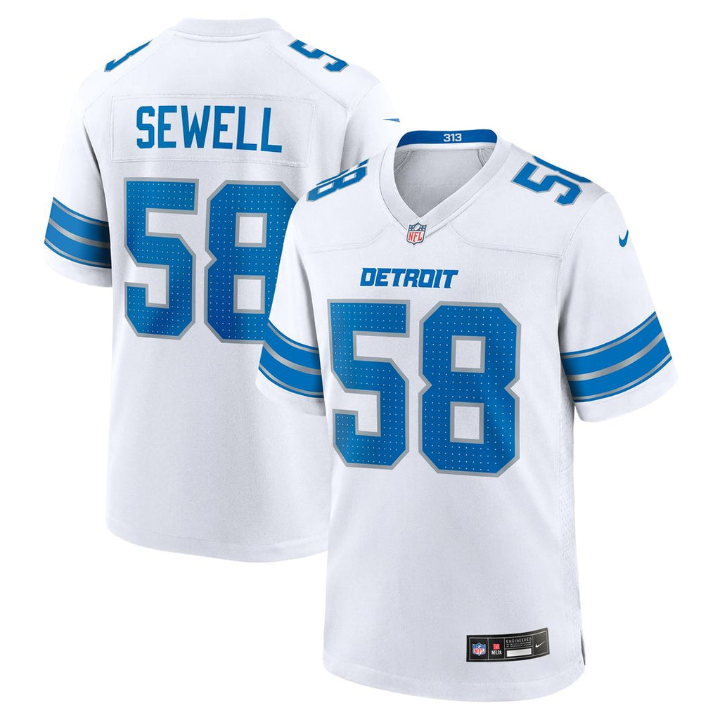 Penei Sewell Detroit Lions Game Jersey - White