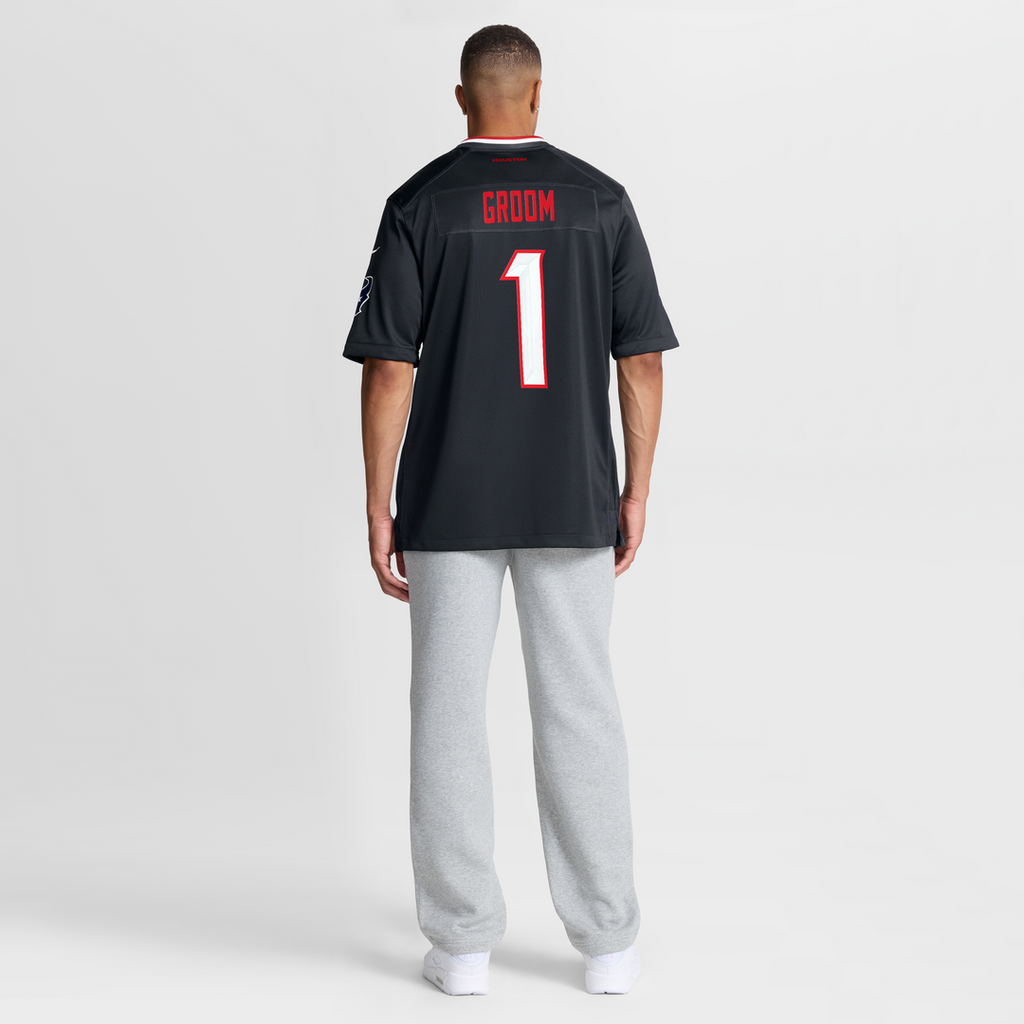Number 1 Groom Houston Texans Game Jersey - Navy