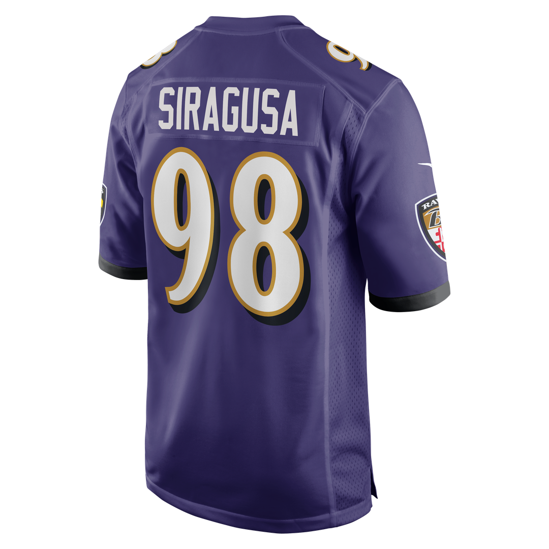 Tony Siragusa Baltimore Ravens Game Jersey - Purple