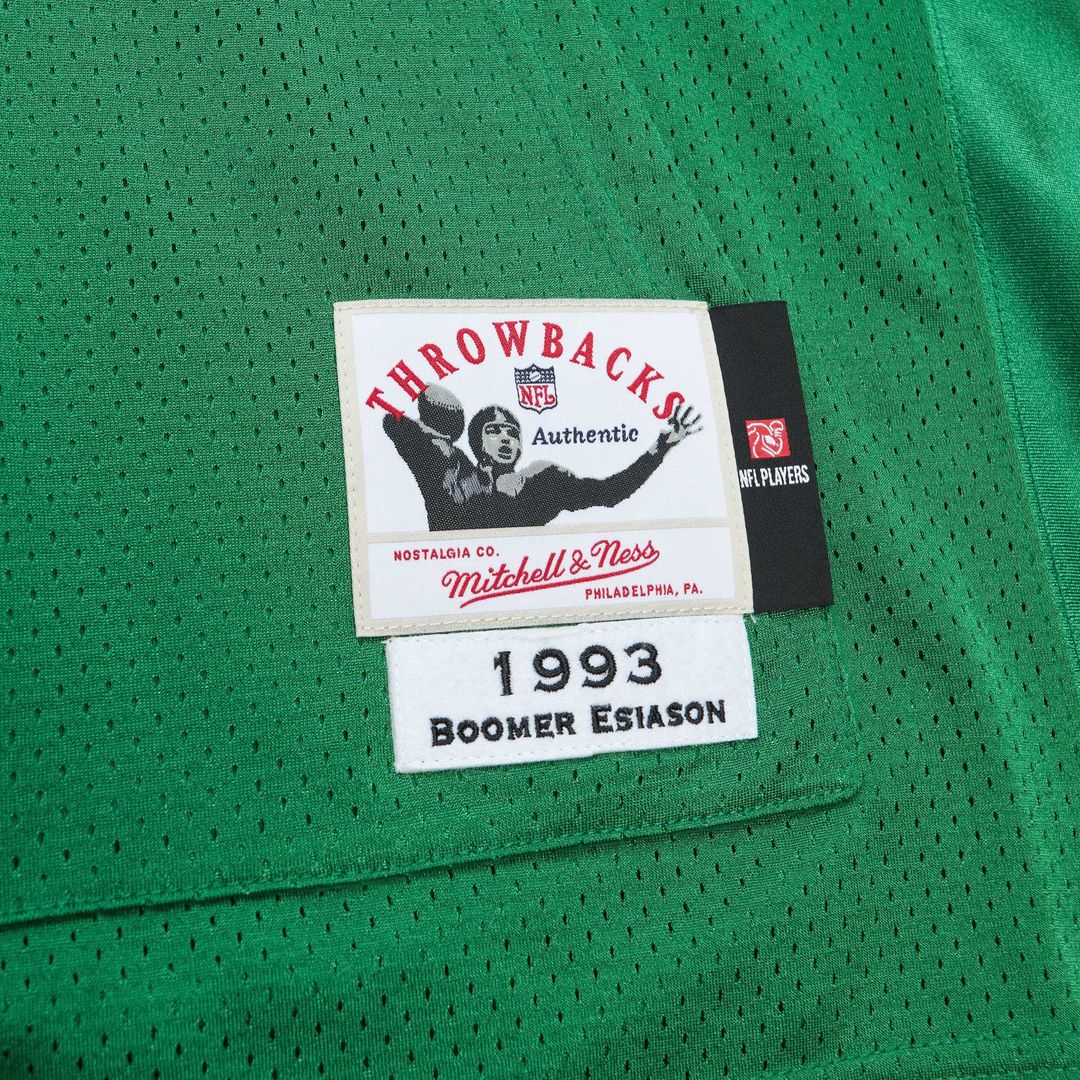 Boomer Esiason New York Jets 1993 Authentic Throwback Pocket Jersey - Kelly Green