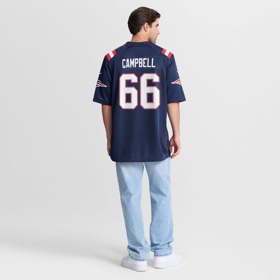 Will Campbell New England Patriots Game Jersey - Navy
