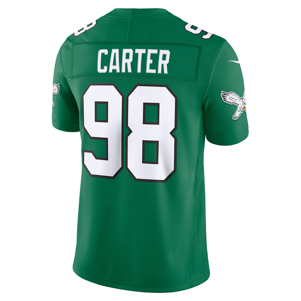 Jalen Carter Philadelphia Eagles Alternate Vapor F.U.S.E. Stitched Limited Jersey - Kelly Green