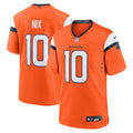 Bo Nix Denver Broncos Game Jersey - Orange