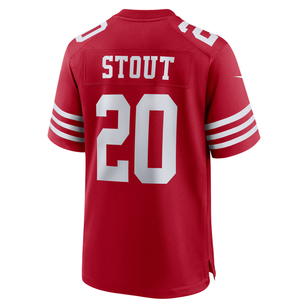 Upton Stout San Francisco 49ers Game Jersey - Scarlet