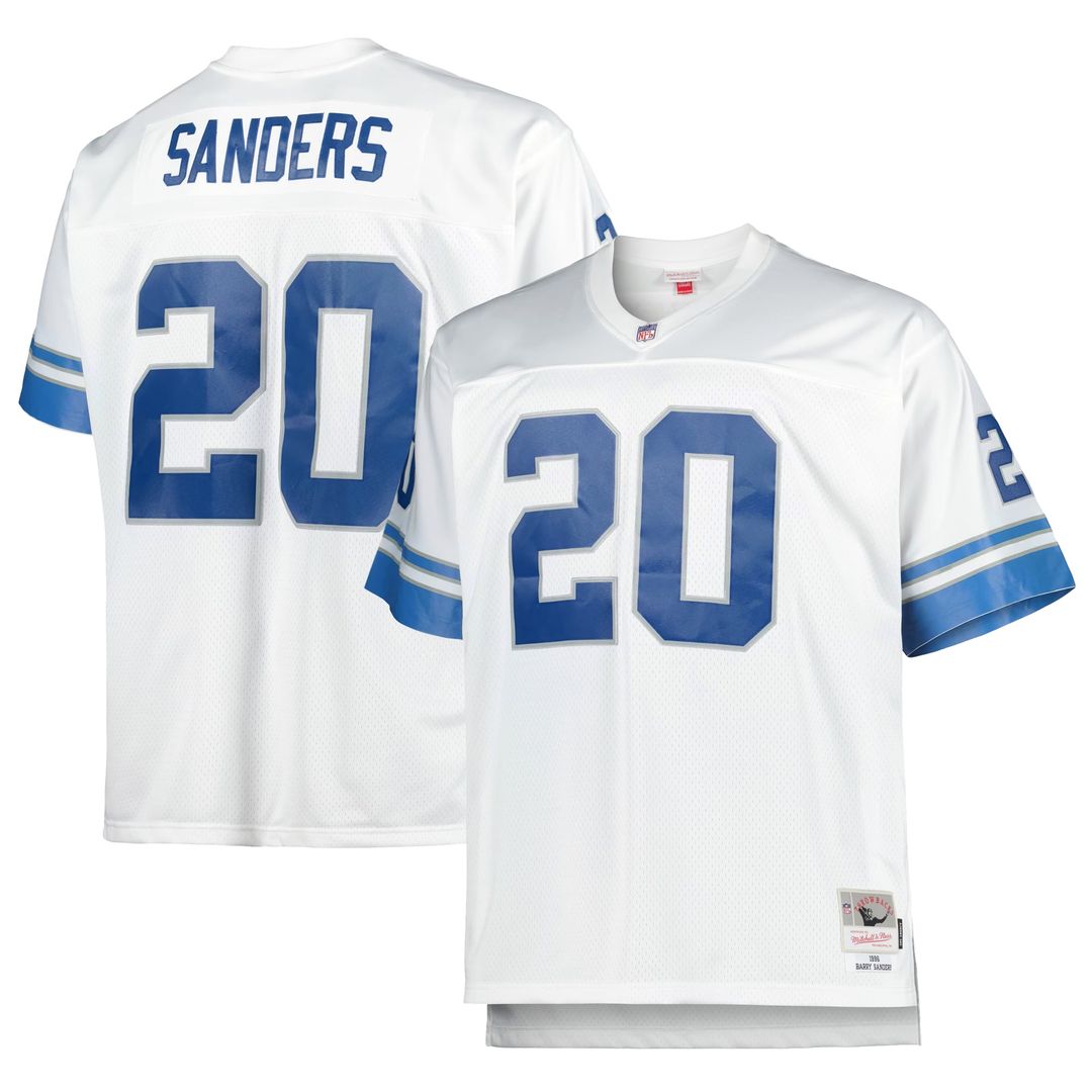 Barry Sanders Detroit Lions Big & Tall 1996 Replica Jersey - Blue